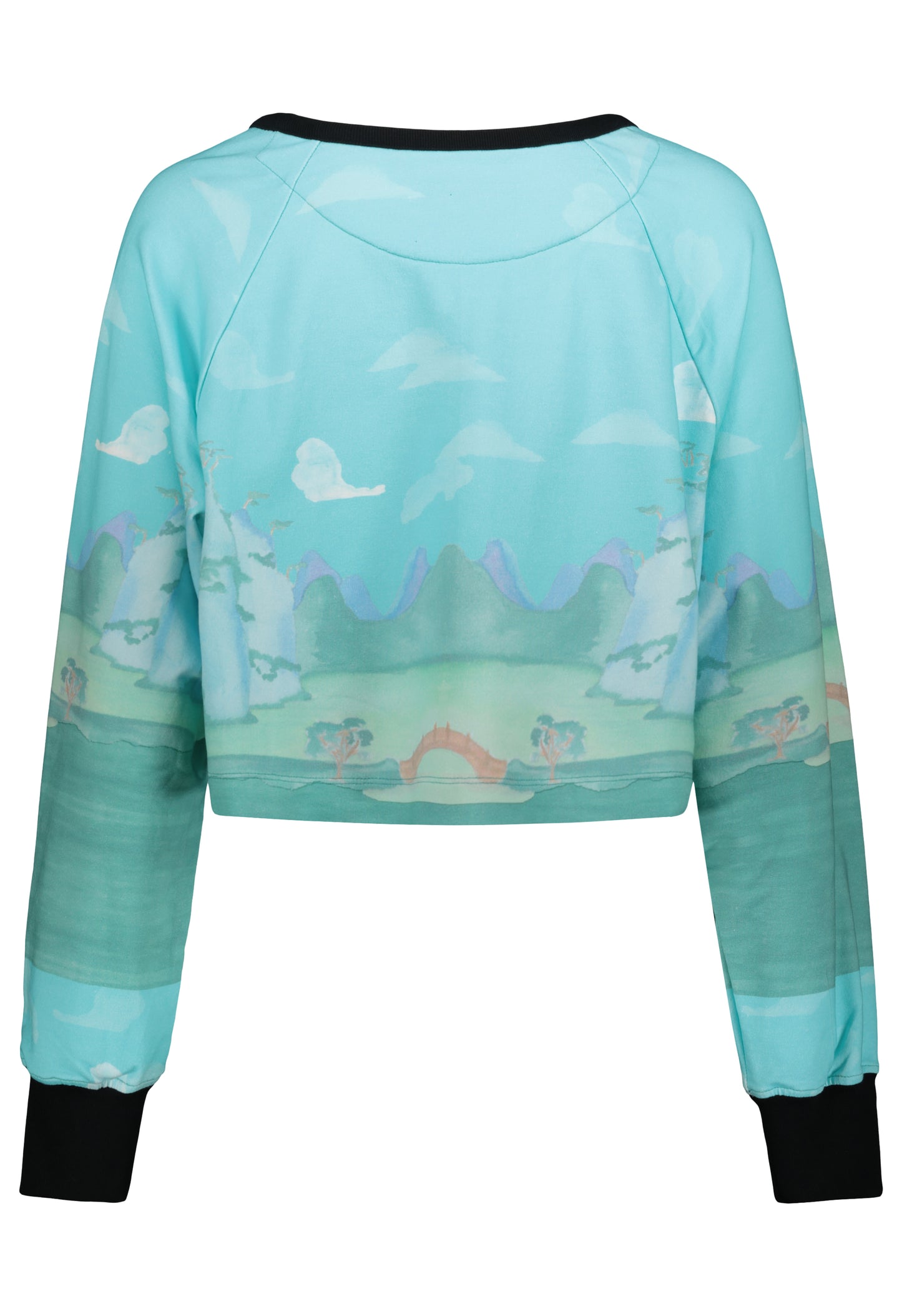 Crop sweatshirt Chinoiserie