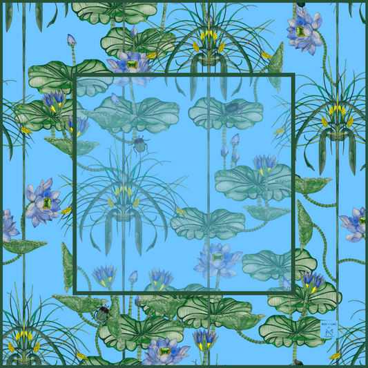 Mahjong Mat Nile Flowers