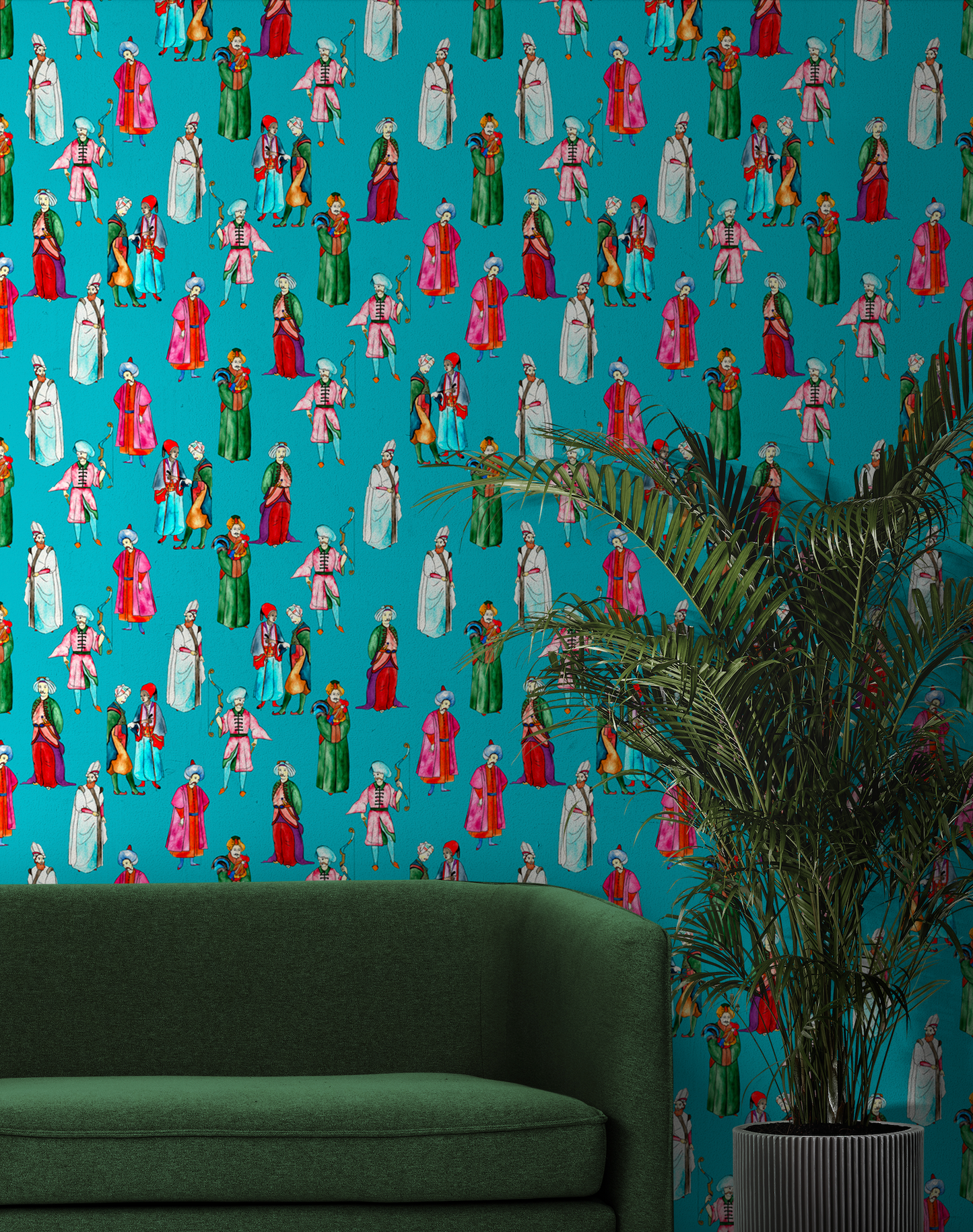 Wallpaper Ottoman teal