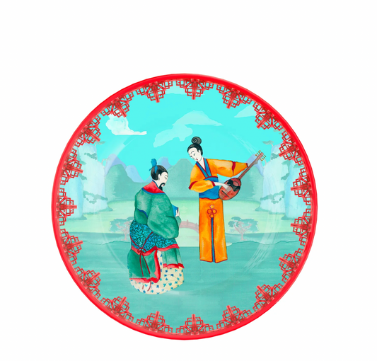 Melamine plate Musicians