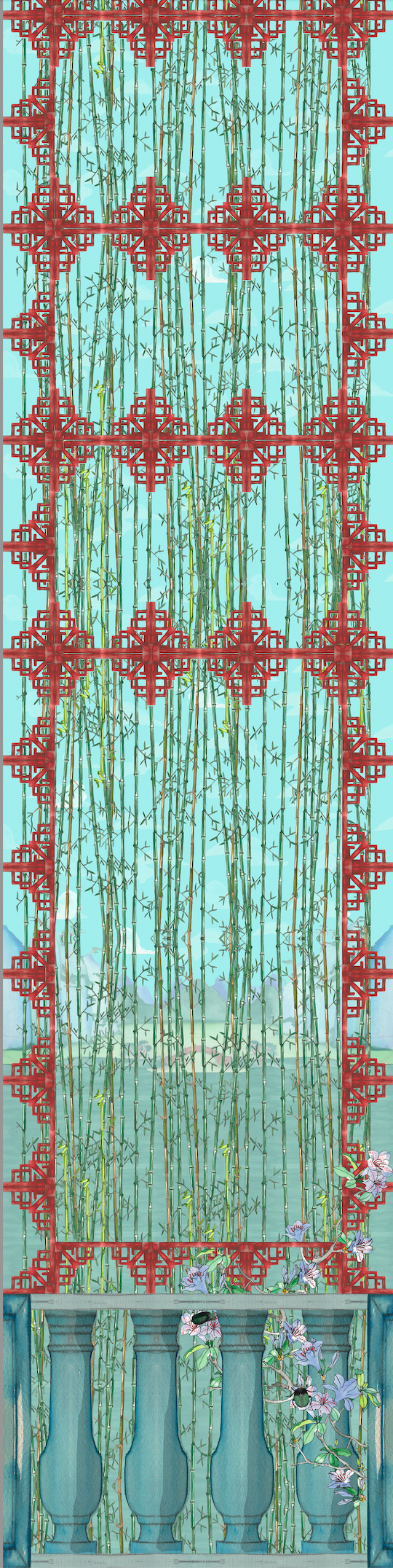 Wallpaper panel Chinoiserie